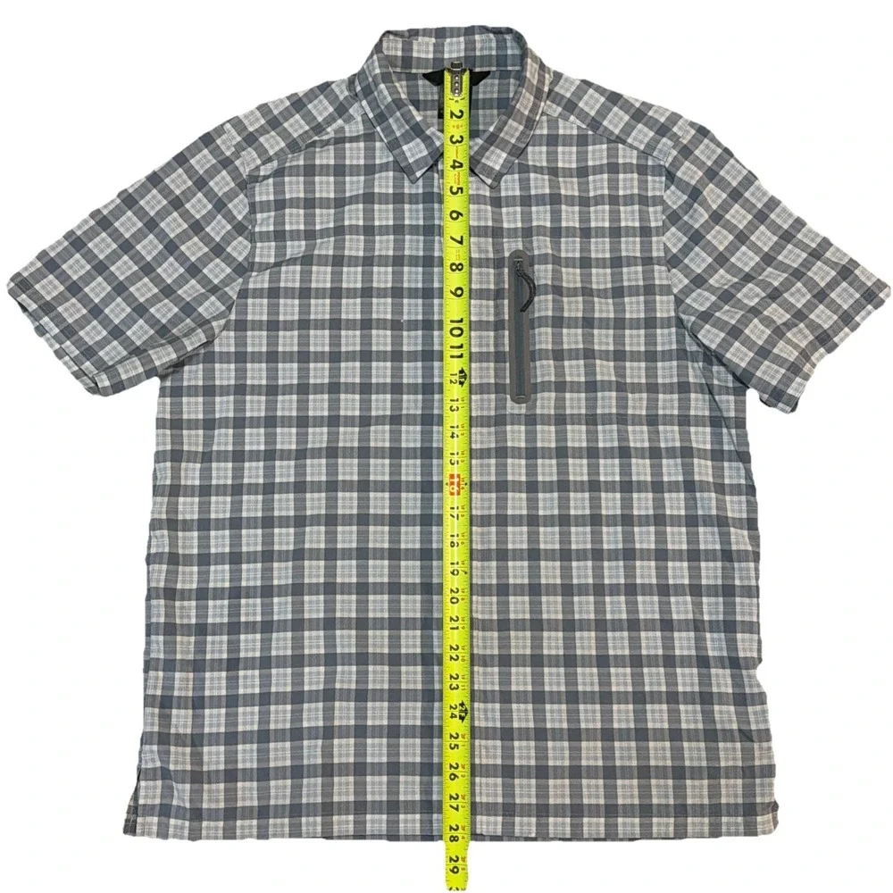 5.11 Tactical Button Down Shirt Mens M‎ Blue Short Sleeve Zipped Chest Pocket